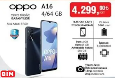 OPPO A16 4/64 GB OPPO A16 4/64 GB